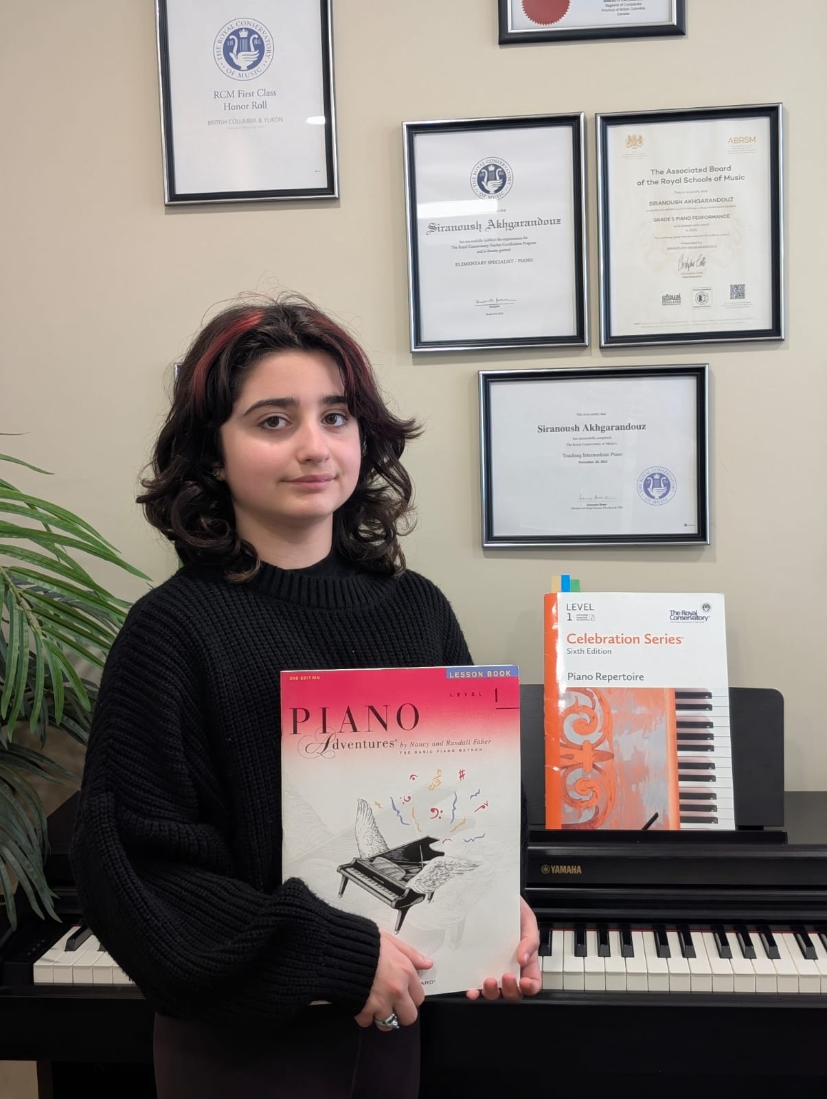 Student with completed book